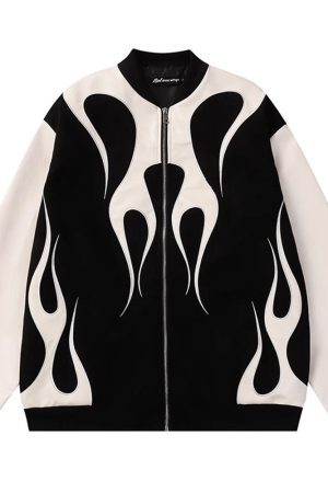 Cute Everyday Outfits, Outfit Inspo Casual Flamin'  Bomber Jacket