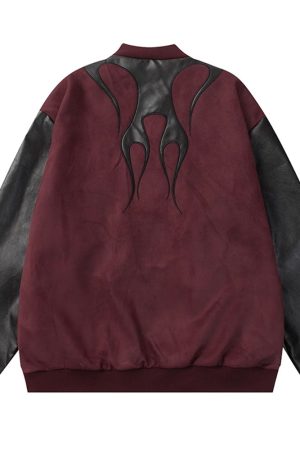 Cute Everyday Outfits, Outfit Inspo Casual Flamin'  Bomber Jacket