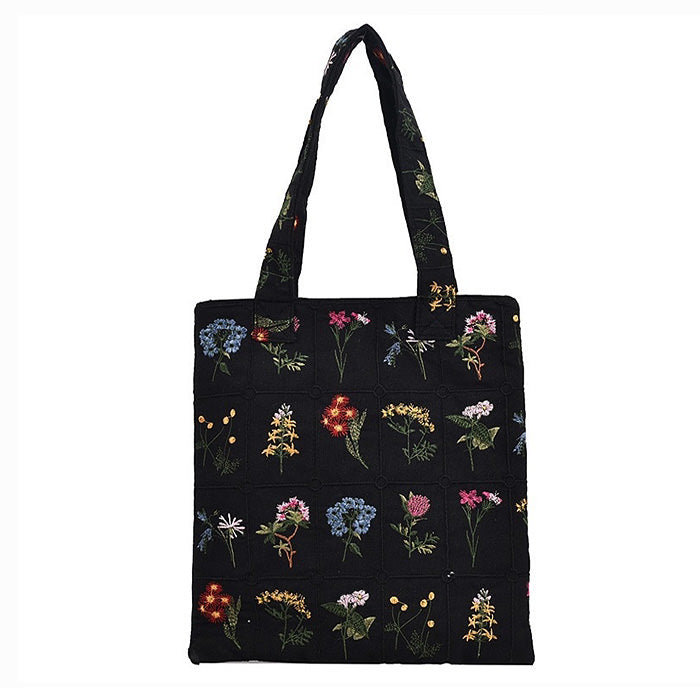 Cute Everyday Outfits, Outfit Inspo Casual Floral Embroidered Tote Bag