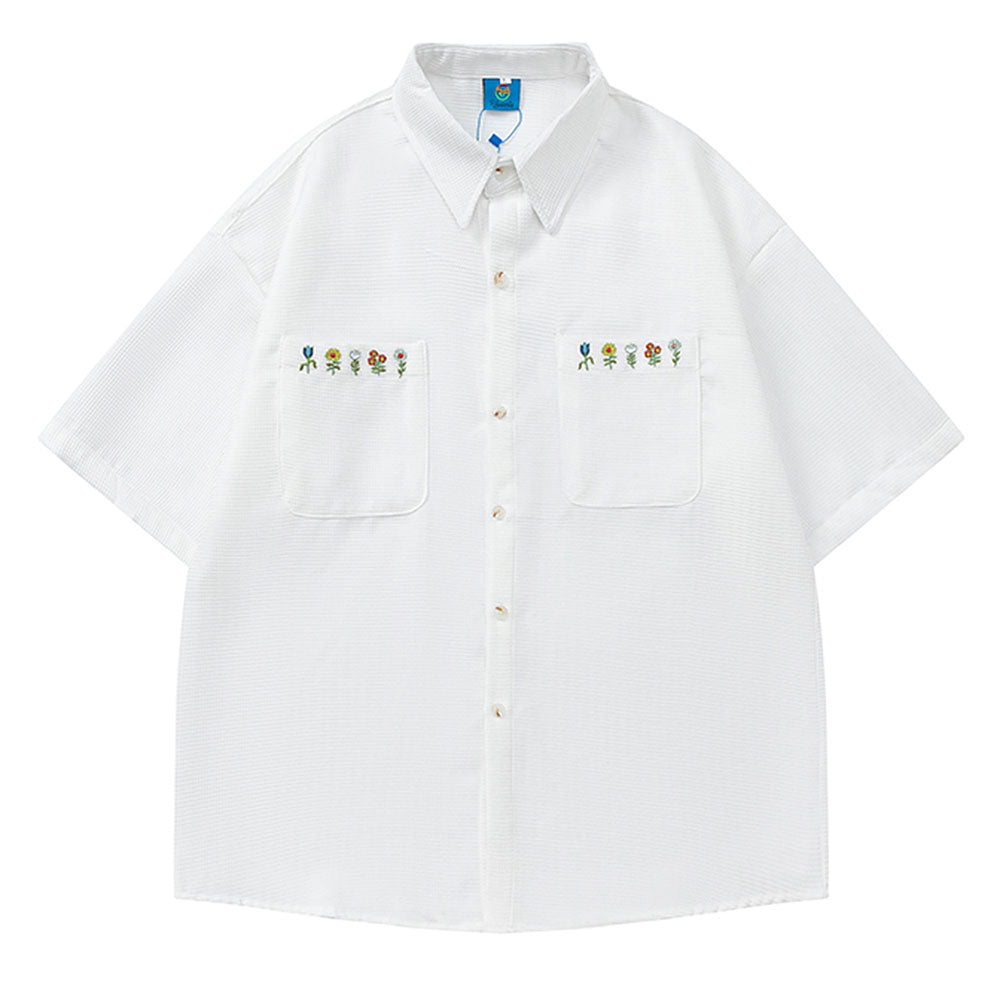 Cute Everyday Outfits, Outfit Inspo Casual Floral Embroidery Gingham Shirt Cute Everyday Outfits, Outfit Inspo Casual Floral Embroidery Gingham Shirt