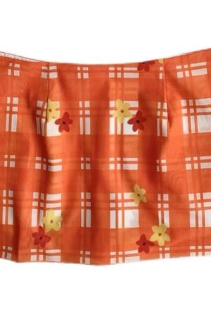 Cute Everyday Outfits, Outfit Inspo Casual Floral Gingham Mini Skirt