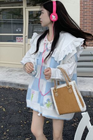 Cute Everyday Outfits, Outfit Inspo Casual Floral Knit Vest