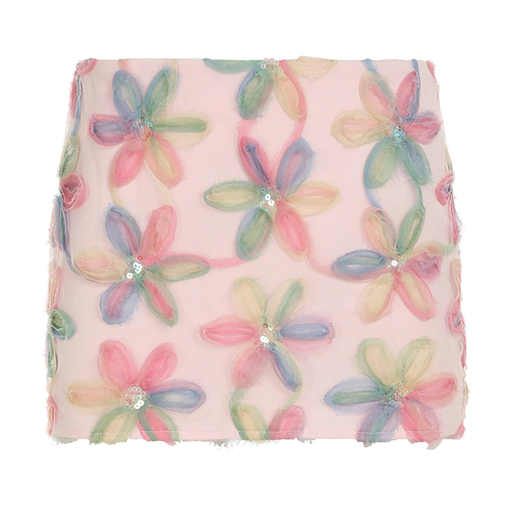 Cute Everyday Outfits, Outfit Inspo Casual Floral Sequin Mini Skirt