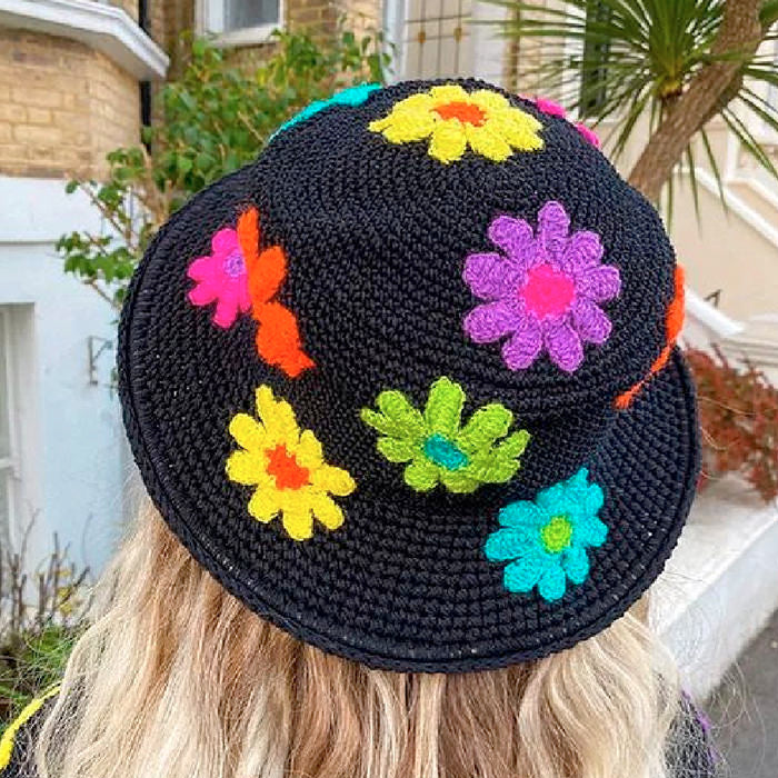 Cute Everyday Outfits, Outfit Inspo Casual Flower Crochet Bucket Hat Cute Everyday Outfits, Outfit Inspo Casual Flower Crochet Bucket Hat