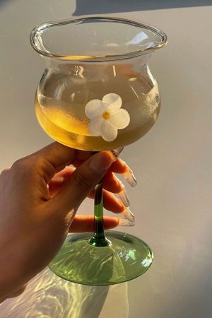 Cute Everyday Outfits, Outfit Inspo Casual Flower-Designed Asymmetric Aesthetic Glass