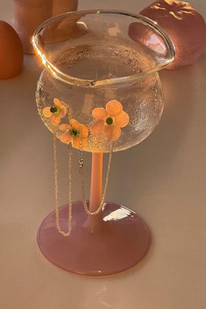 Cute Everyday Outfits, Outfit Inspo Casual Flower-Designed Asymmetric Aesthetic Glass