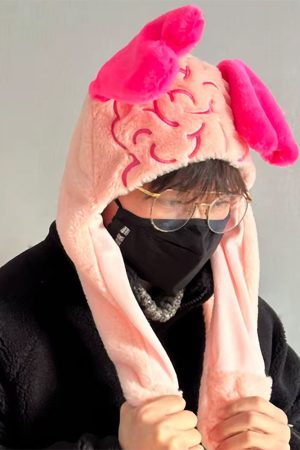 Cute Everyday Outfits, Outfit Inspo Casual Fluffy Brain Hat with Heart Ears