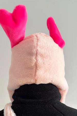 Cute Everyday Outfits, Outfit Inspo Casual Fluffy Brain Hat with Heart Ears