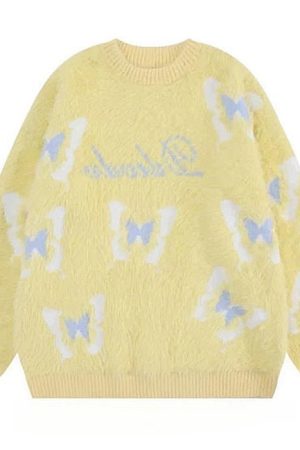 Cute Everyday Outfits, Outfit Inspo Casual Fluffy Butterfly Sweater
