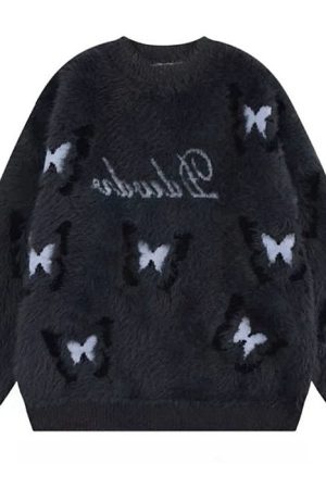 Cute Everyday Outfits, Outfit Inspo Casual Fluffy Butterfly Sweater