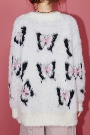 Cute Everyday Outfits, Outfit Inspo Casual Fluffy Butterfly Sweater