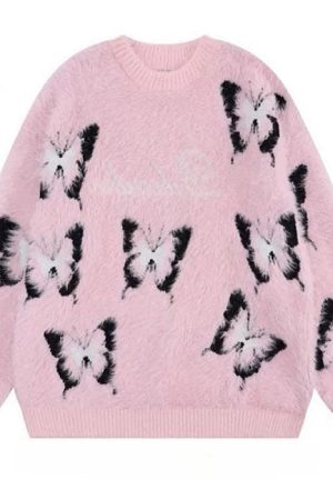 Cute Everyday Outfits, Outfit Inspo Casual Fluffy Butterfly Sweater