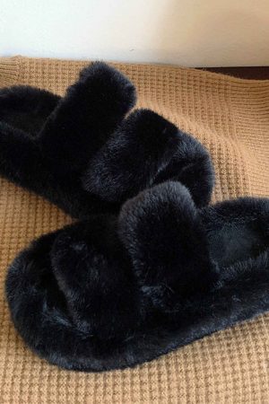 Cute Everyday Outfits, Outfit Inspo Casual Fluffy Platform Slippers