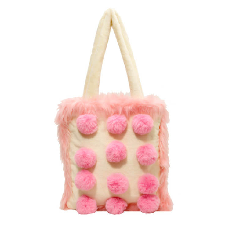 Cute Everyday Outfits, Outfit Inspo Casual Fluffy Pom Poms Bag in Pink Cute Everyday Outfits, Outfit Inspo Casual Fluffy Pom Poms Bag in Pink