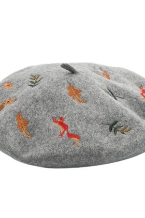 Cute Everyday Outfits, Outfit Inspo Casual Forest Embroidered Beret