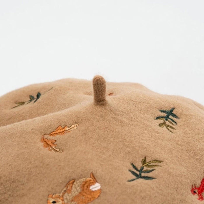 Cute Everyday Outfits, Outfit Inspo Casual Forest Embroidered Beret Cute Everyday Outfits, Outfit Inspo Casual Forest Embroidered Beret