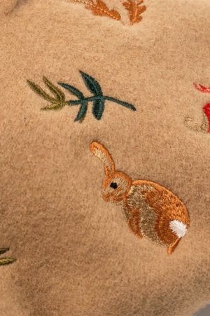 Cute Everyday Outfits, Outfit Inspo Casual Forest Embroidered Beret