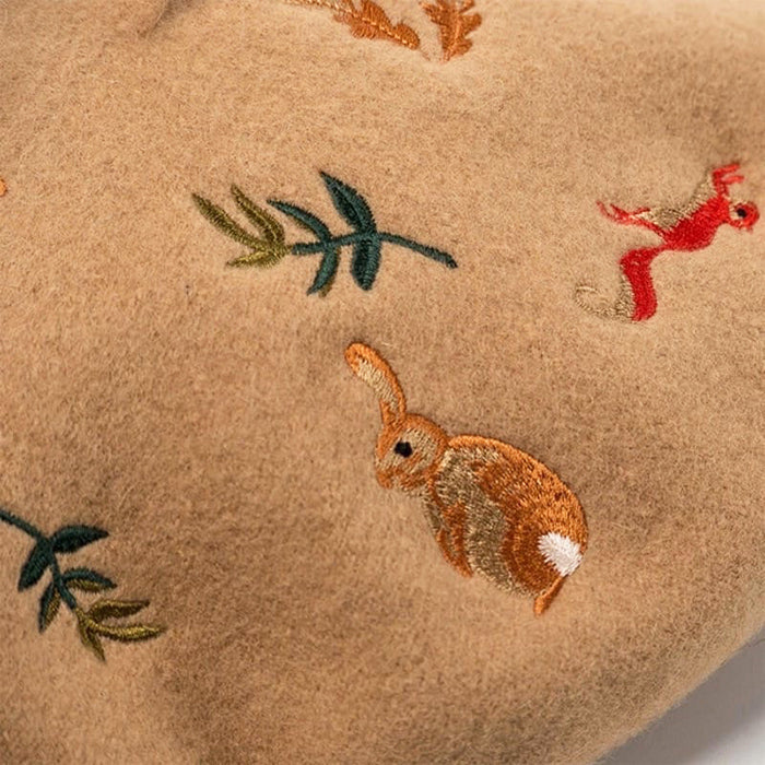 Cute Everyday Outfits, Outfit Inspo Casual Forest Embroidered Beret Cute Everyday Outfits, Outfit Inspo Casual Forest Embroidered Beret