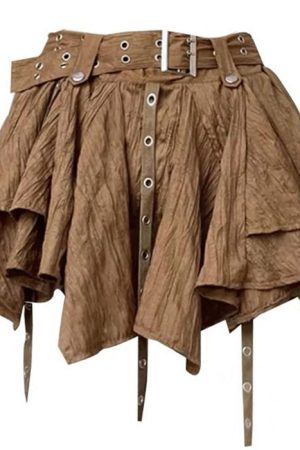 Cute Everyday Outfits, Outfit Inspo Casual Forest Fairy Mini Skirt in Brown