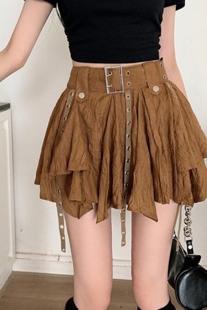 Cute Everyday Outfits, Outfit Inspo Casual Forest Fairy Mini Skirt in Brown