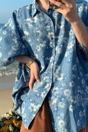 Cute Everyday Outfits, Outfit Inspo Casual Forget-me-Not Denim Shirt