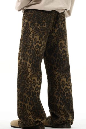 Cute Everyday Outfits, Outfit Inspo Casual Found Leopard Wide-Leg Jeans