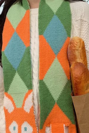 Cute Everyday Outfits, Outfit Inspo Casual Fox Knitted Scarf