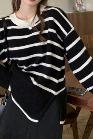 Cute Everyday Outfits, Outfit Inspo Casual French Aesthetic Striped Sweater