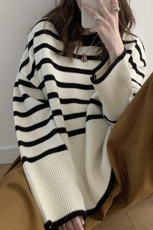 Cute Everyday Outfits, Outfit Inspo Casual French Aesthetic Striped Sweater