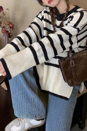 Cute Everyday Outfits, Outfit Inspo Casual French Aesthetic Striped Sweater