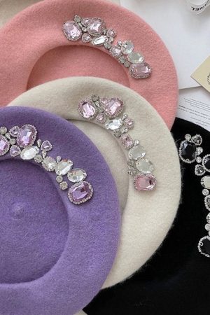 Cute Everyday Outfits, Outfit Inspo Casual French Girl Rhinestone Beret