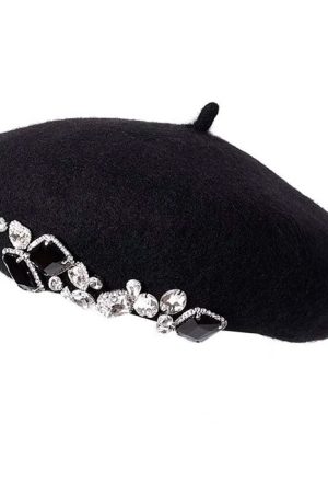 Cute Everyday Outfits, Outfit Inspo Casual French Girl Rhinestone Beret