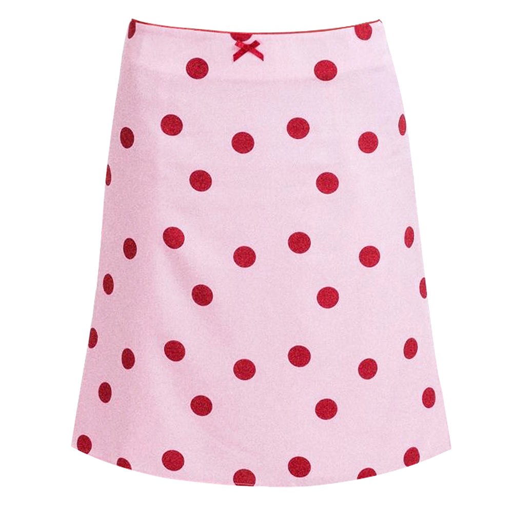 Cute Everyday Outfits, Outfit Inspo Casual French Kiss Polka Dot Knee-Length Skirt