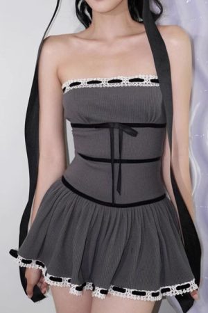 Cute Everyday Outfits, Outfit Inspo Casual French Maid Grey Dress