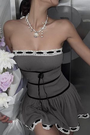 Cute Everyday Outfits, Outfit Inspo Casual French Maid Grey Dress