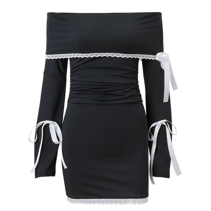 Cute Everyday Outfits, Outfit Inspo Casual French Maid Off-Shoulder Dress