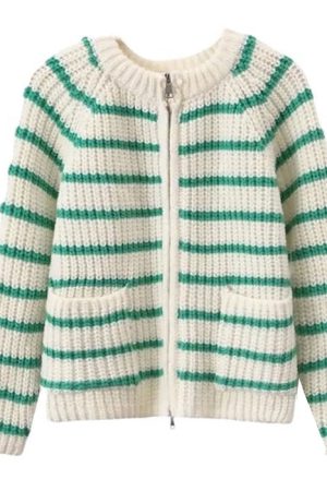 Cute Everyday Outfits, Outfit Inspo Casual French Mood Striped Cardigan