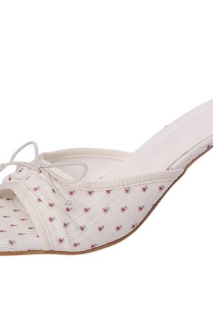 Cute Everyday Outfits, Outfit Inspo Casual French Summer Floral Heeled Mules