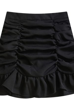 Cute Everyday Outfits, Outfit Inspo Casual French Summer Ruched Mini Skirt