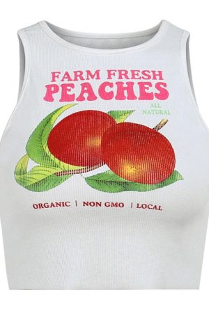 Cute Everyday Outfits, Outfit Inspo Casual Fresh Peaches Ribbed Top