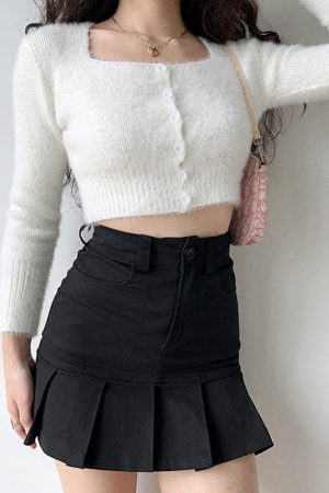 Cute Everyday Outfits, Outfit Inspo Casual Fuzzy Cropped Cardigan