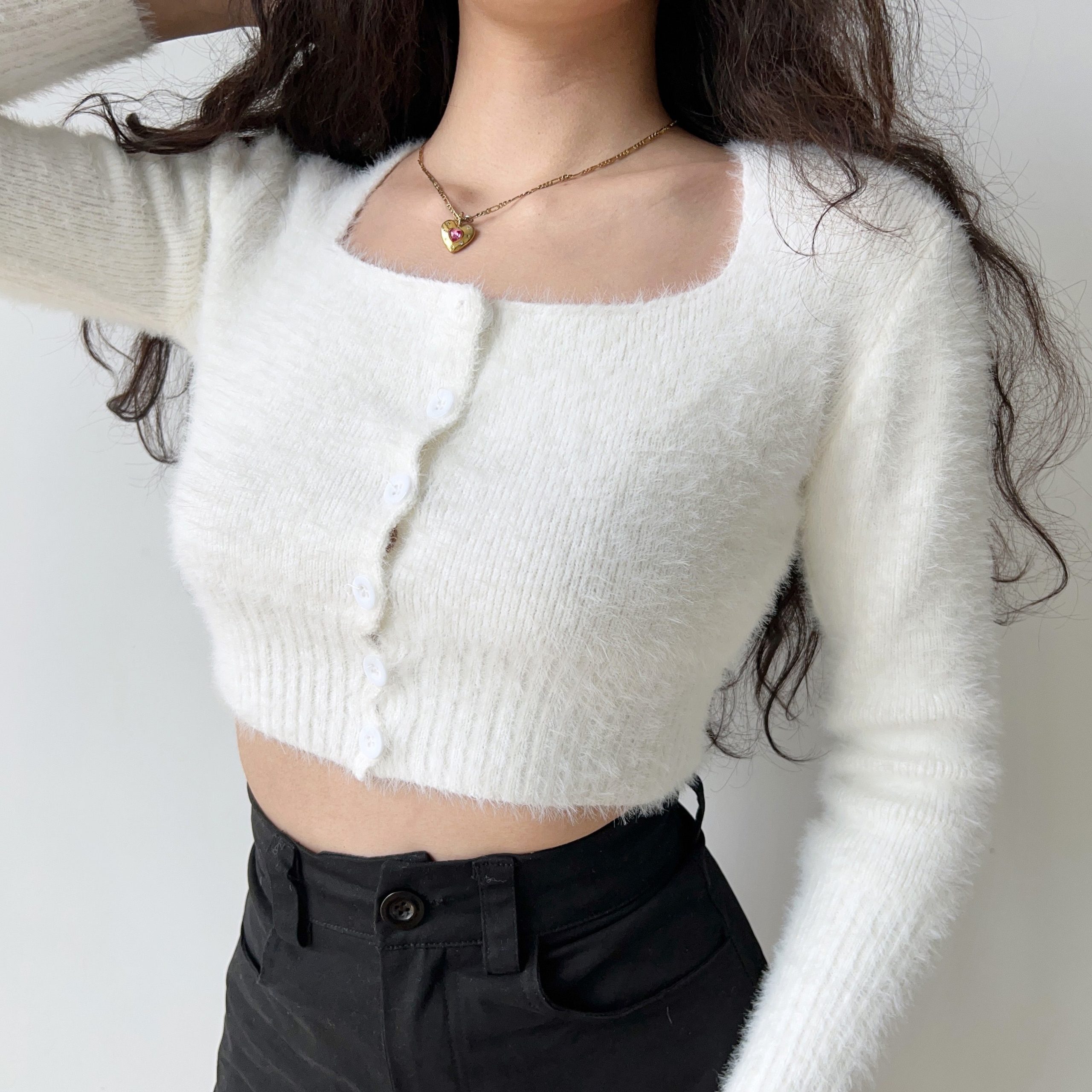 Cute Everyday Outfits, Outfit Inspo Casual Fuzzy Cropped Cardigan Cute Everyday Outfits, Outfit Inspo Casual Fuzzy Cropped Cardigan