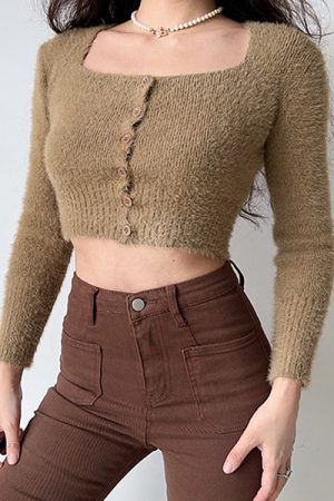 Cute Everyday Outfits, Outfit Inspo Casual Fuzzy Cropped Cardigan