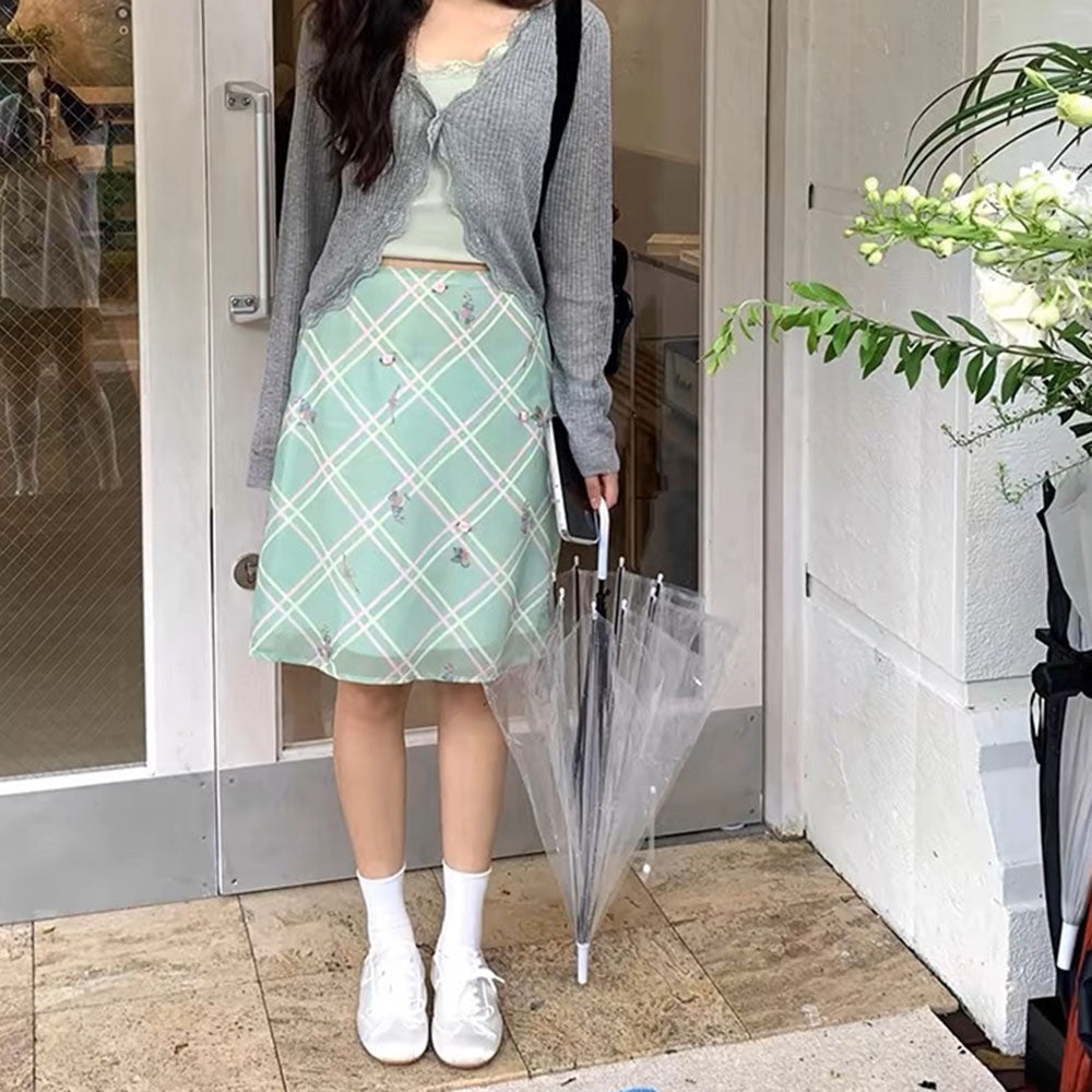 Cute Everyday Outfits, Outfit Inspo Casual Garden Of Envy Mint Green Plaid Skirt Cute Everyday Outfits, Outfit Inspo Casual Garden Of Envy Mint Green Plaid Skirt