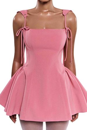 Cute Everyday Outfits, Outfit Inspo Casual Gardens in Bloom Bow-Tie Mini Dress