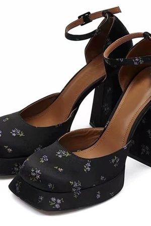 Cute Everyday Outfits, Outfit Inspo Casual Gardens in Bloom Mary Jane Platform Heels