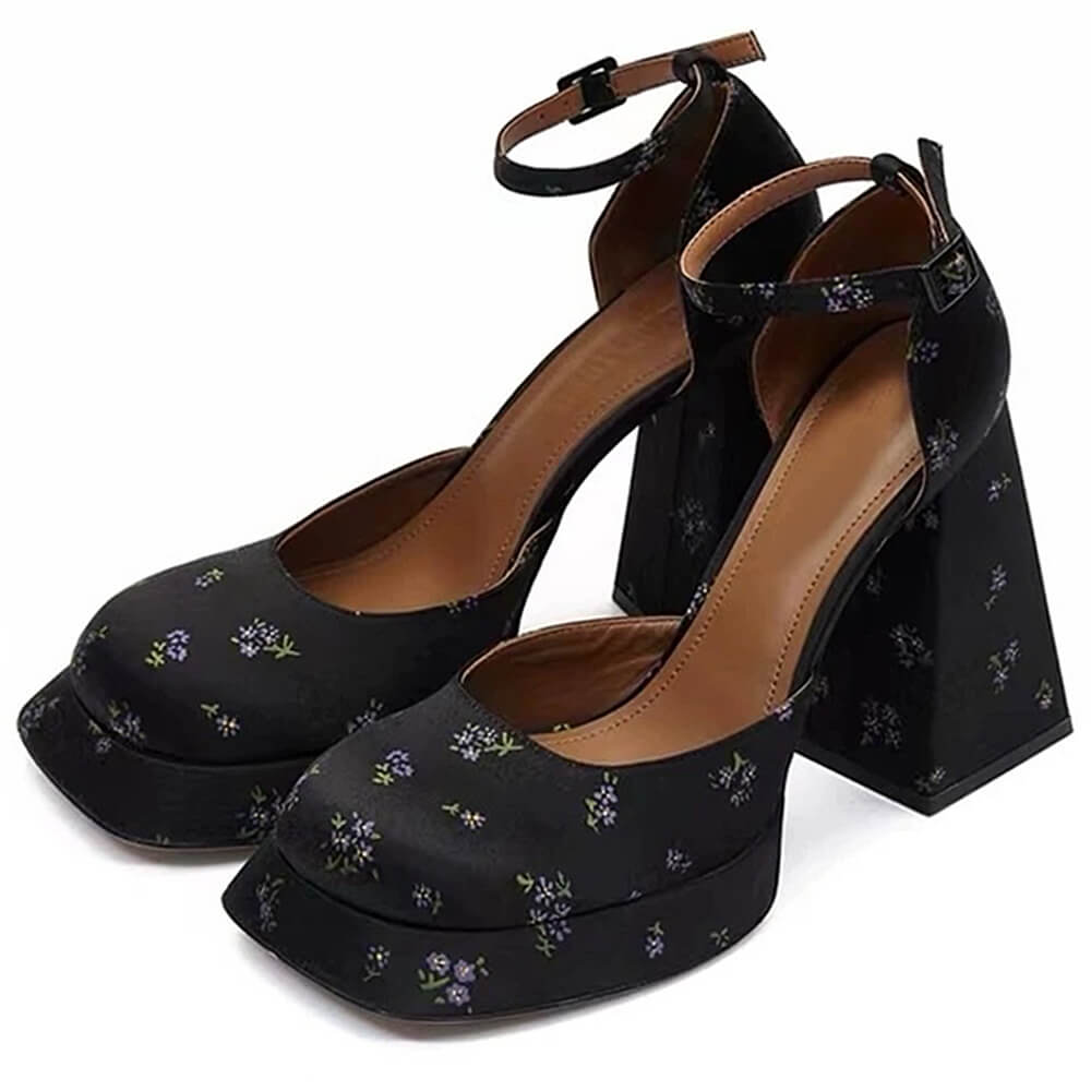 Cute Everyday Outfits, Outfit Inspo Casual Gardens in Bloom Mary Jane Platform Heels