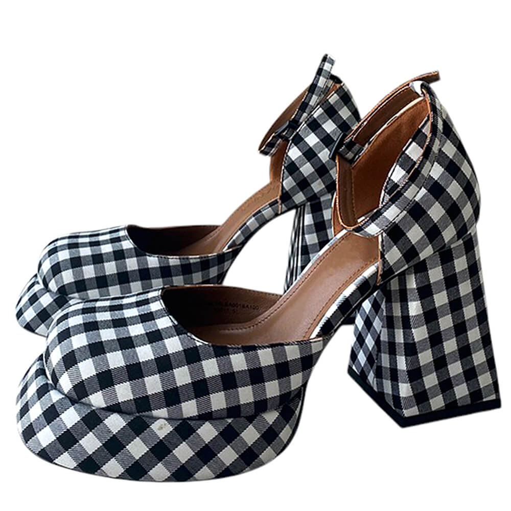 Cute Everyday Outfits, Outfit Inspo Casual Gingham Mary Jane Platform Heels Cute Everyday Outfits, Outfit Inspo Casual Gingham Mary Jane Platform Heels