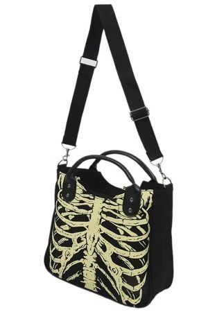 Cute Everyday Outfits, Outfit Inspo Casual Glow In The Dark Skeleton Bag