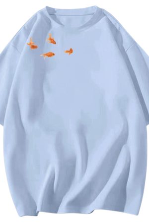 Cute Everyday Outfits, Outfit Inspo Casual Goldfish Aesthetic Graphic Tee